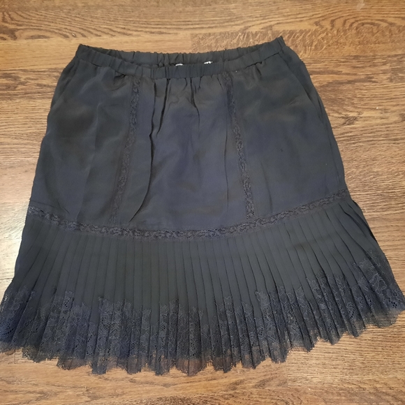Falcon & Bloom black silk knee length skirt size M - Picture 4 of 12